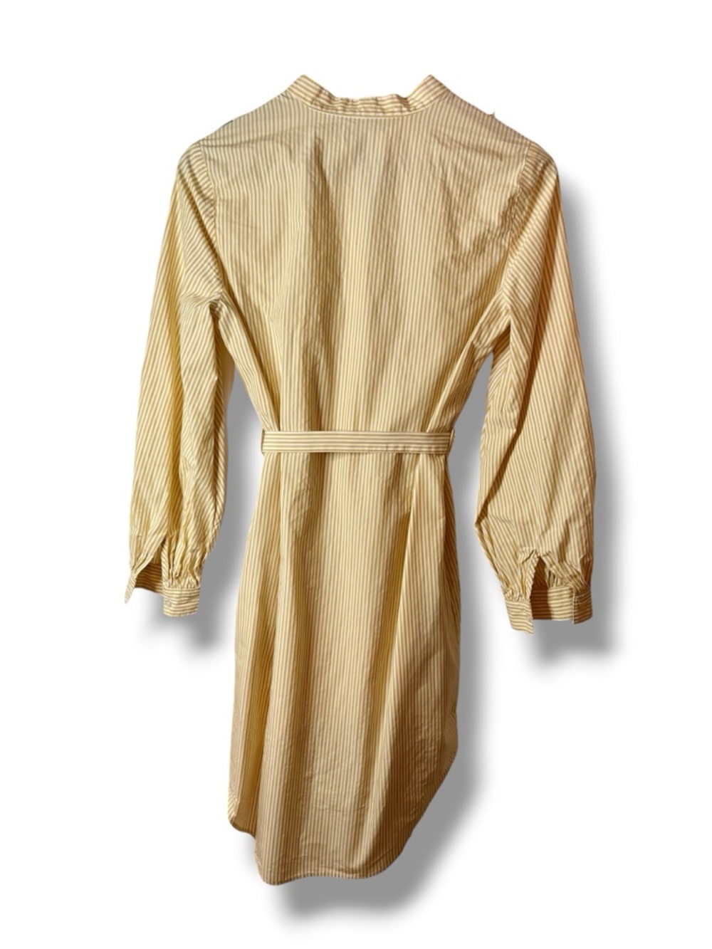 Calvin Klein Striped Long-Sleeve Shirt Dress with Tie Waist - Picture 8 of 8